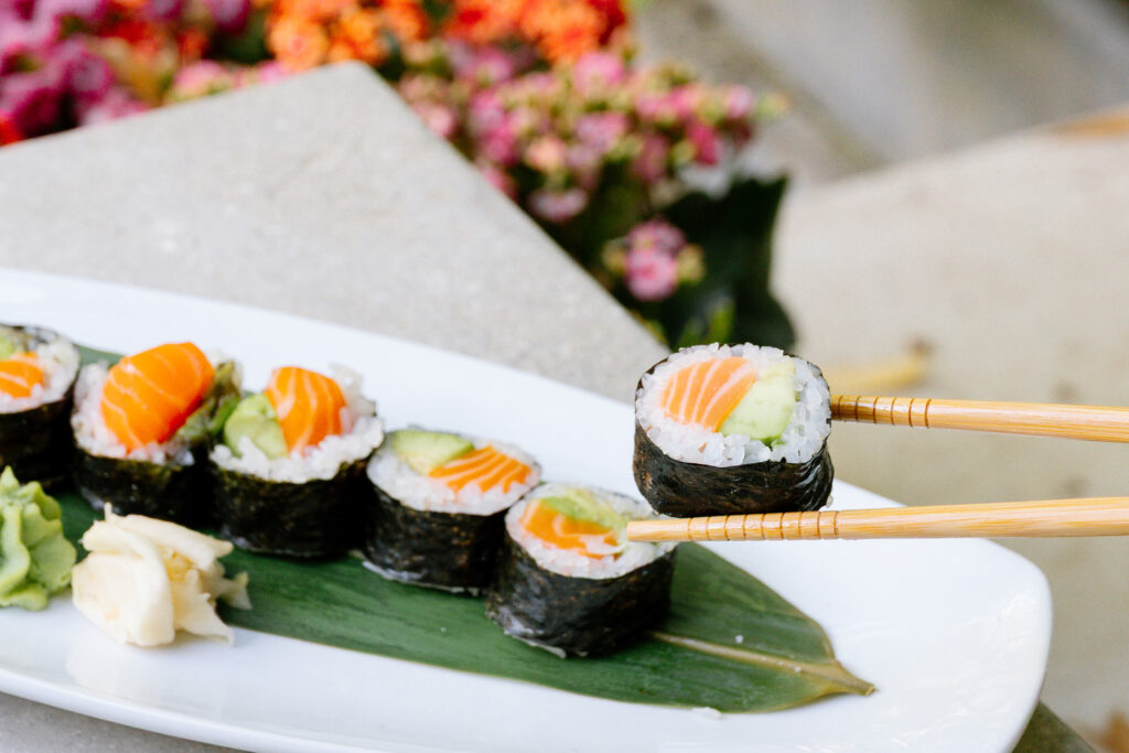 Live sushi station at Natu